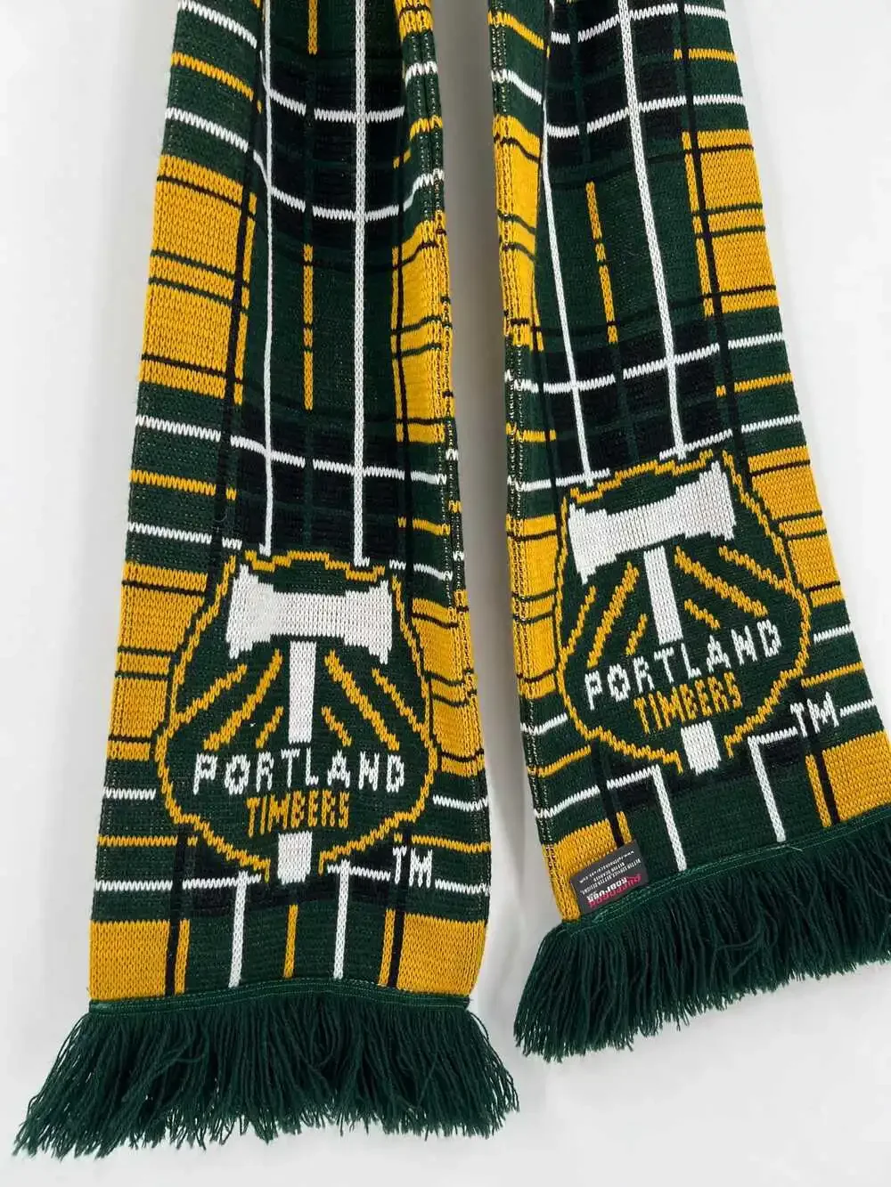 RuffWear Green Yellow Plaid Scarf | Men’s Regular Acrylic Knit